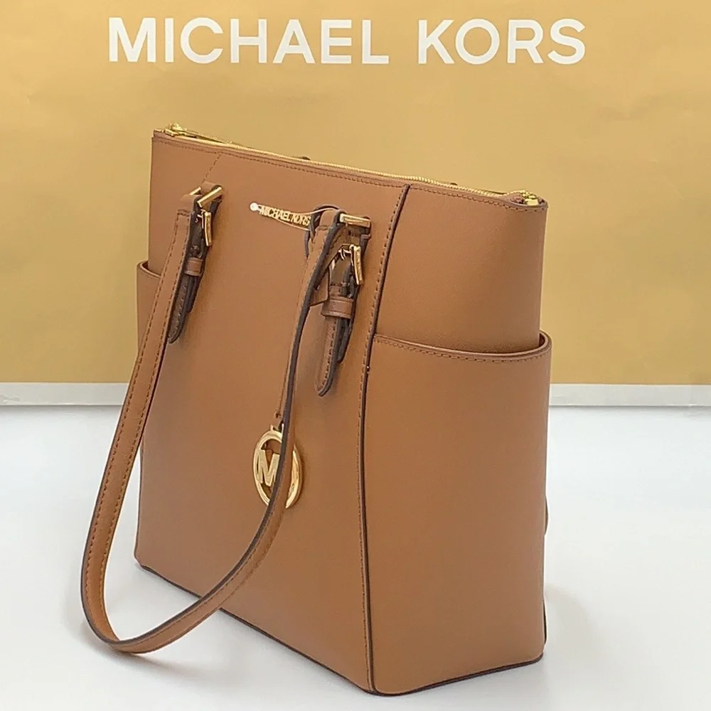 MICHAEL KORS Charlotte Large Leather Top-Zip Tote - Picture 4 of 16